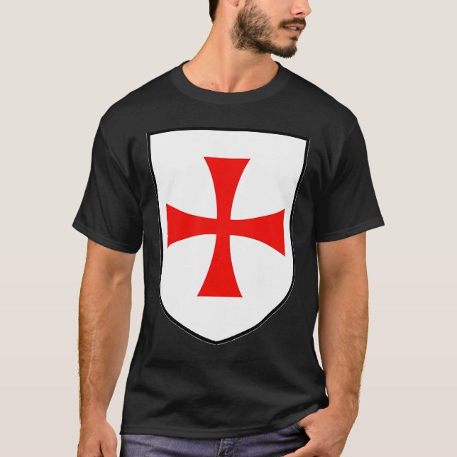 T-shirt Knights Templar Drapeau Ordre de Salomon's Temple  (Devant)