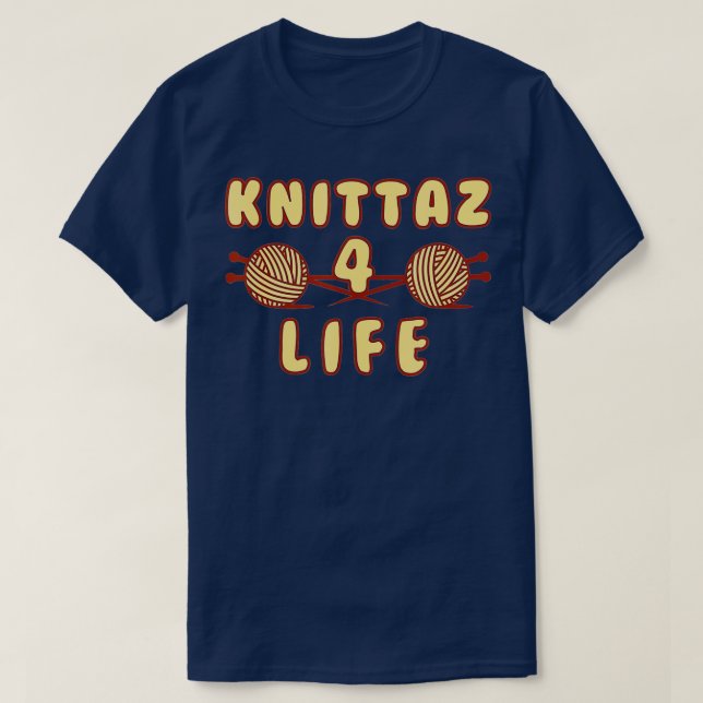 T-shirt Knittaz 4 Life Funny Tricot Club (Design devant)