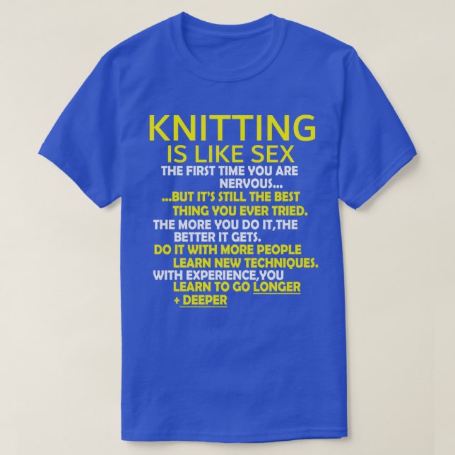 T-shirt Knitting Knit Crochet Yarn  (Design devant)