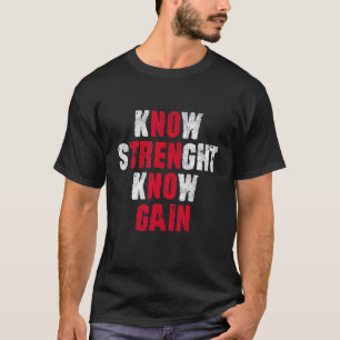 T-shirt kNOw TREN kNOw GAIN trenbolone acétate bodybuildi