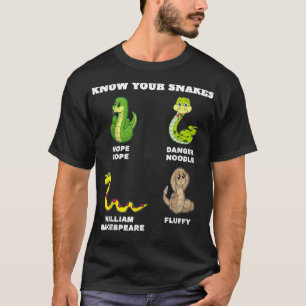 T-shirt Know Your Snakes Funny Names Danger Noodle Nope Ro