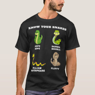 T-shirt Know Your Snakes Funny Names Danger Noodle Nope Ro