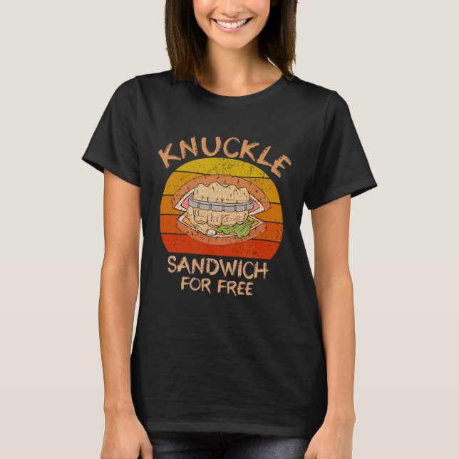 T-shirt Knuckle Sandwich Boxe - Mange Mon Poing (Devant)