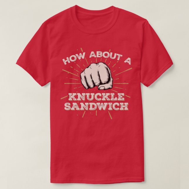 T-shirt Knuckle Sandwich Funny MIXED MARTIAL ART Boxing Co (Design devant)