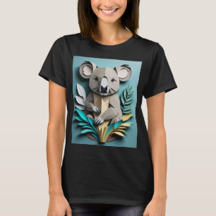 T-shirt Koala 3D Paper Art Design