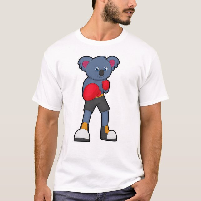 T-shirt Koala à Boxing avec gants de boxe (Devant)