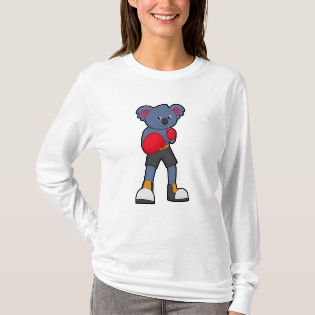 T-shirt Koala à Boxing avec gants de boxe (Devant)