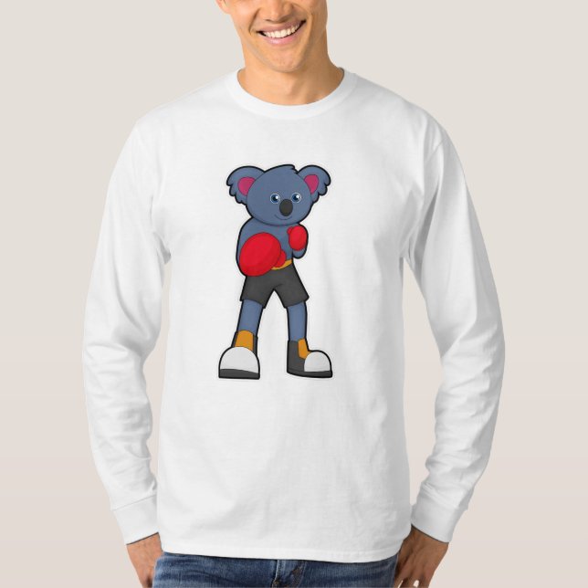 T-shirt Koala à Boxing avec gants de boxe (Devant)