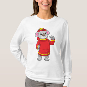 T-shirt Koala as Firefighter with Helmet