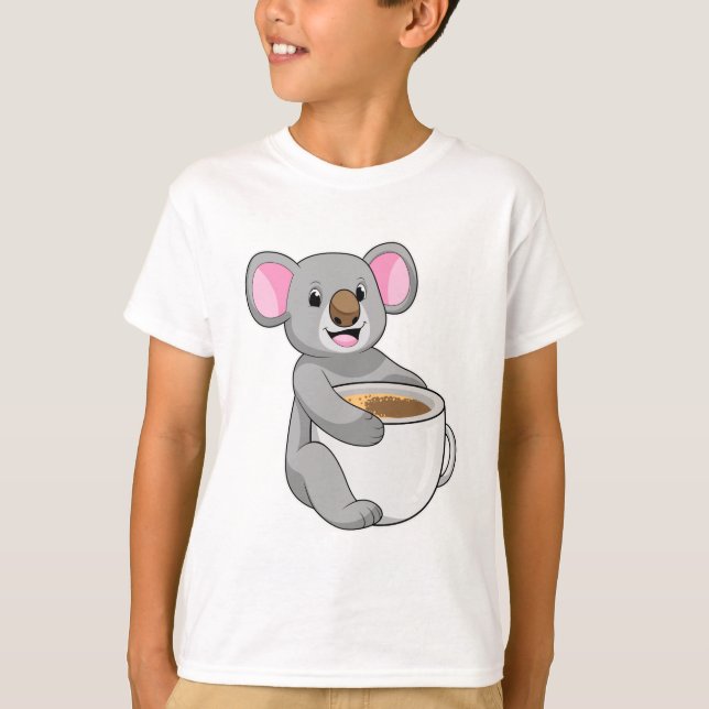 T-shirt Koala avec Coffee Cup (Devant)