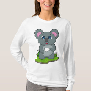 T-shirt Koala avec tasse de café