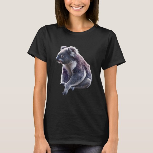 T-shirt Koala Bear Portrait Artwork Wildlife Tropical Anim (Devant)