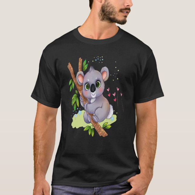 T-shirt Koala Bear Retro Sunset Animal Koala (Devant)