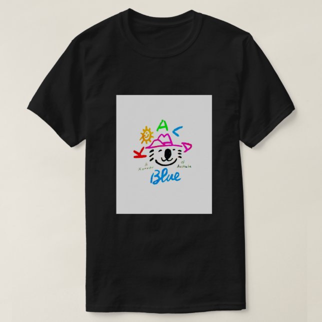 T-shirt Koala Blue Olivia Newton-John  Graphic (Design devant)