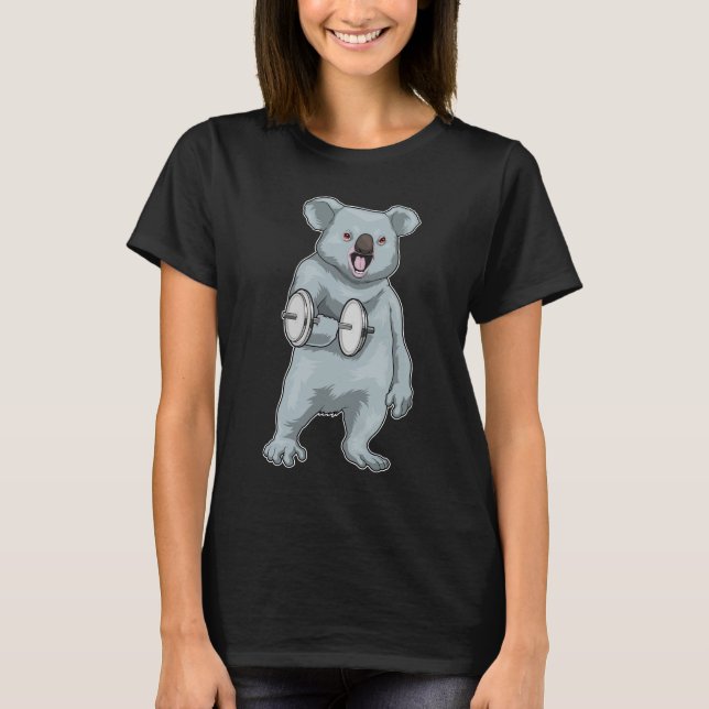 T-shirt Koala Bodybuilding Dumbbell (Devant)