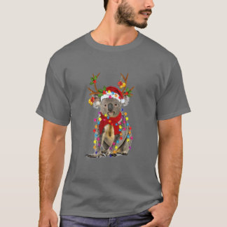 T-shirt Koala Chien magnifique renne feux de Noël Arbre