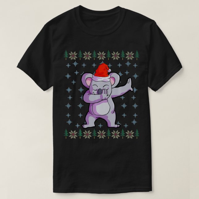 T-shirt Koala Christmas Boys Santa Hat Koala Lover (Design devant)