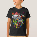 T-shirt Koala Christmas Lights Funky Santa Hat Joyeux Chri<br><div class="desc">Koala lumières de Noël Funky Santa Hat Joyeux Noël</div>