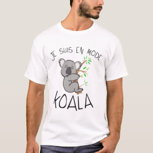 T-shirt koala citation en mode dort dormir humour drole ex