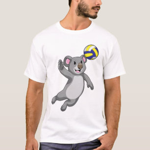 T-shirt Koala comme joueur de volleyball avec volleyball