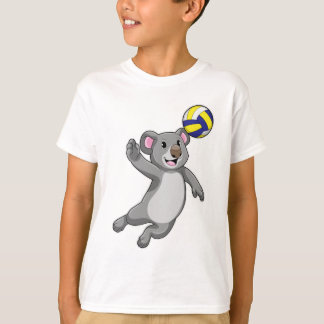 T-shirt Koala comme joueur de volleyball avec volleyball