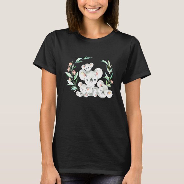 T-shirt Koala Cute Koala Girls Koala Koala (Devant)