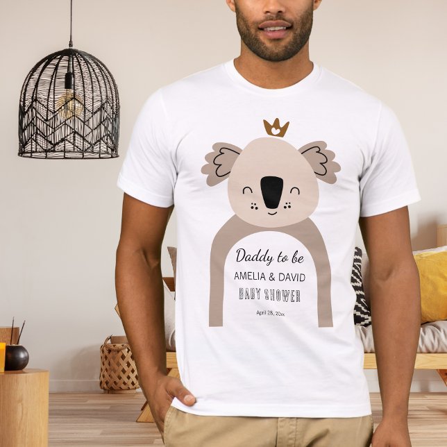 T-shirt Koala Daddy To Be Neutral Baby Shower Shirt (Créateur téléchargé)