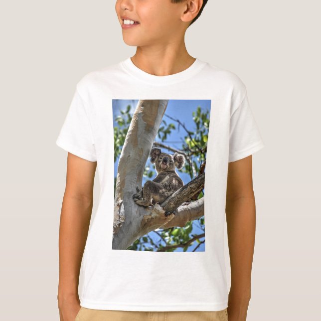 T-SHIRT KOALA DANS L'ARBRE AUSTRALIE EFFETS ART (Devant)