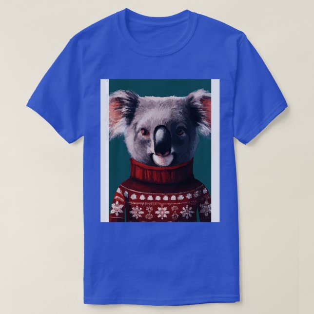 T-shirt Koala dans un redémarrage de Noël 1 (Design devant)