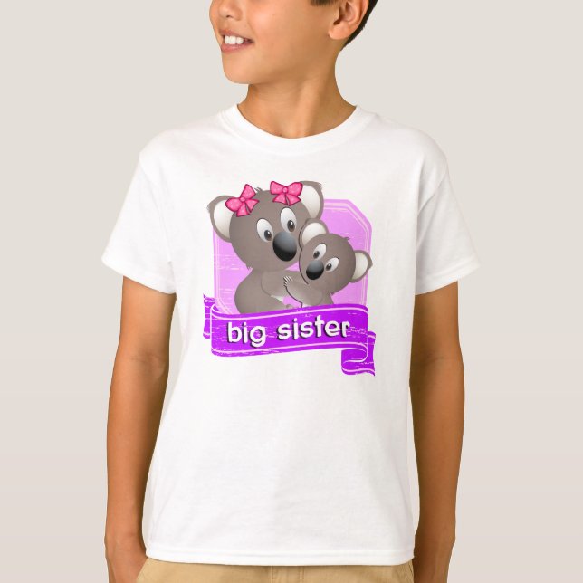 T-shirt Koala de grande soeur (Devant)
