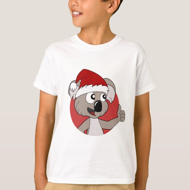 T-shirt koala de Noël dessin animé  (Devant)
