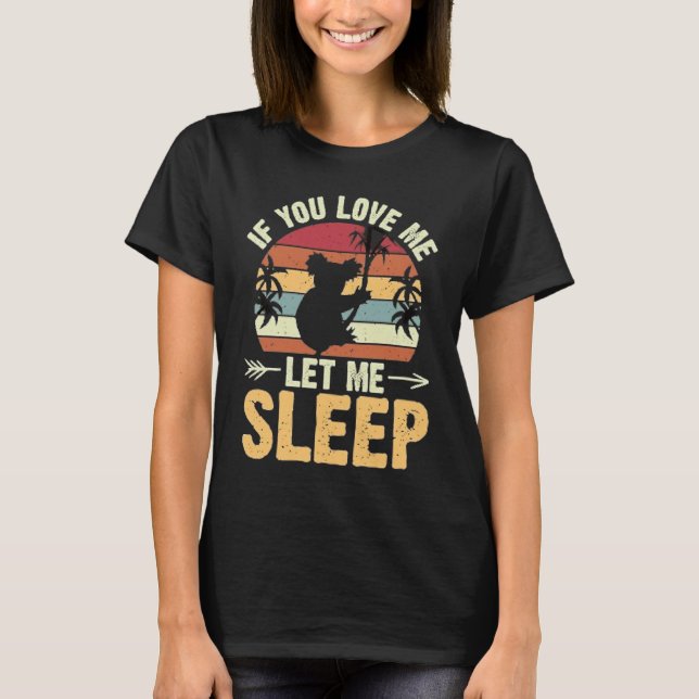 T-shirt Koala endormi Pyjama Famille Animaux (Devant)