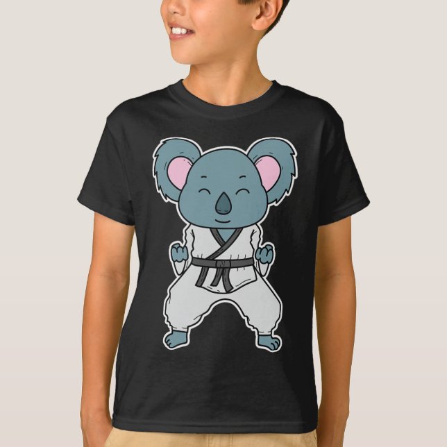 T-shirt Koala fait du karaté  (Devant)