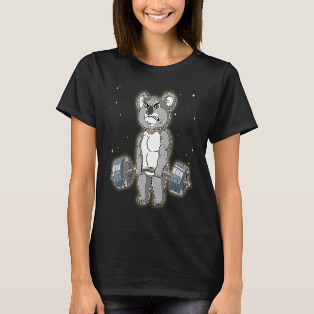 T-shirt Koala Gym Weight Training Deadlift (Devant)