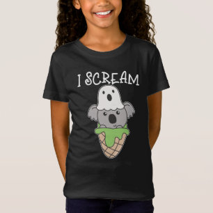 T-Shirt Koala Halloween Ghost I Scream Ice Cream Pun