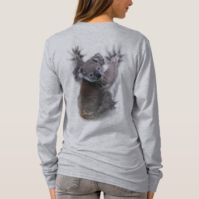 T-shirt Koala Hang Sur Le Dos Cute Ours Australie Animal (Dos)