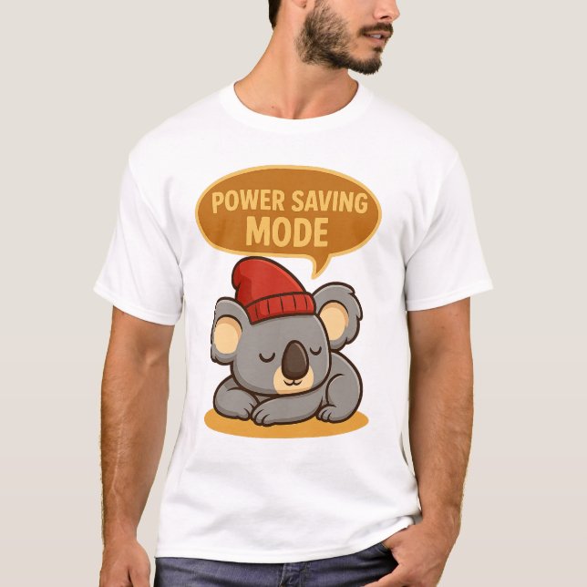 T-shirt Koala in Power Saving Mode – Funny Relaxed Animal  (Devant)