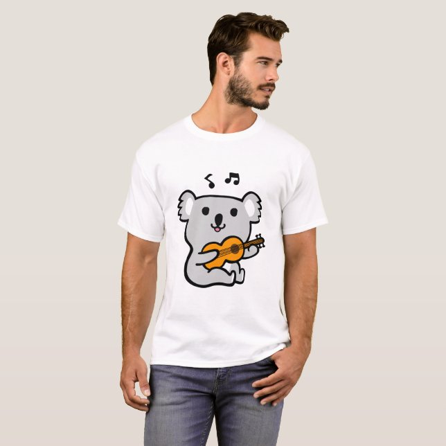 T-shirt Koala jouant de la guitare (Devant entier)