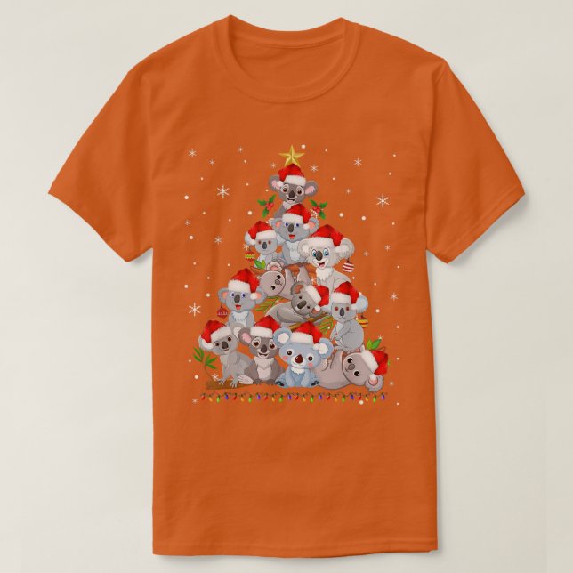T-shirt Koala Ornament Décoration Arbre de Noël Tee Xmas (Design devant)