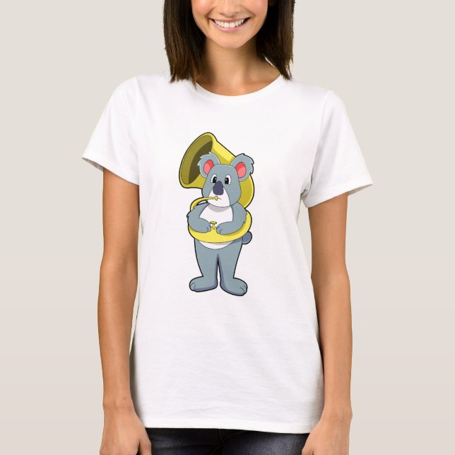 T-shirt Koala ours à Musique avec Saxophone.PNG (Devant)