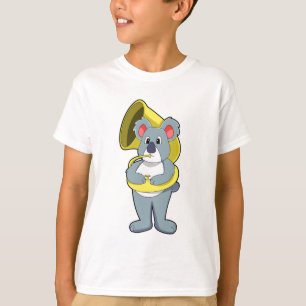 T-shirt Koala ours à Musique avec Saxophone.PNG