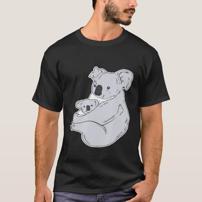 T-shirt Koala Ours Mère Et Enfant Ours Koala (Devant)