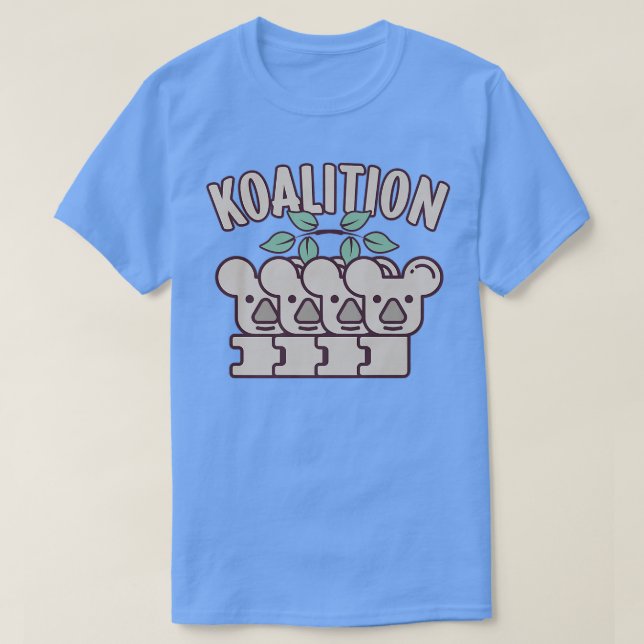 T-shirt Koala Pun  Koalition, Funny Animal Pun  Koala Bear (Design devant)
