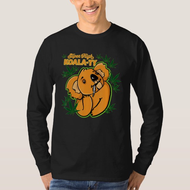 T-shirt Koala Pun Pot Amateurs Super High Koala-Ty Kush Sm (Devant)