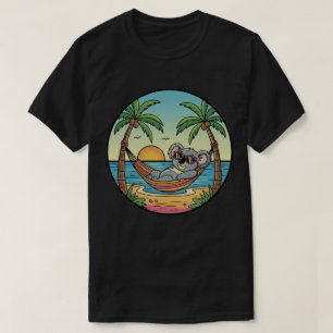 T-shirt Koala Relaxation sur Beach Hammock - Vacatio Tropi
