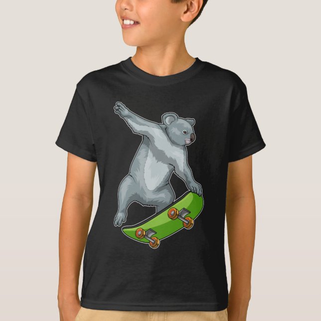 T-shirt Koala Skater Skateboard Sports (Devant)