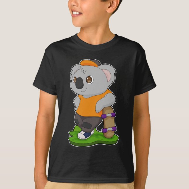 T-shirt Koala Skater Skateboard Sports (Devant)
