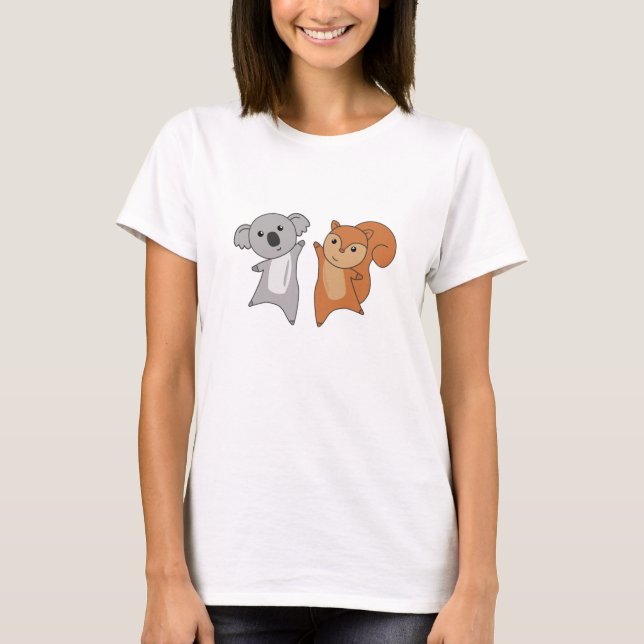 T-shirt Koala Squirrels Beaux Animaux Amateurs d'enfants (Devant)
