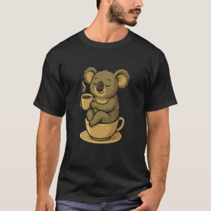 T-shirt Koala Tasse de Café Espresso Détente Drôle