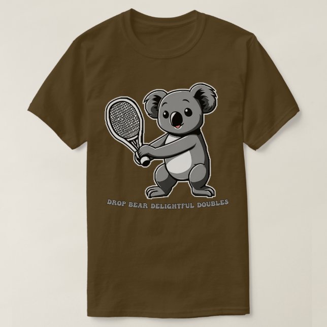 T-shirt Koala Tennis Drop Bear Délicieux Doubles (Design devant)
